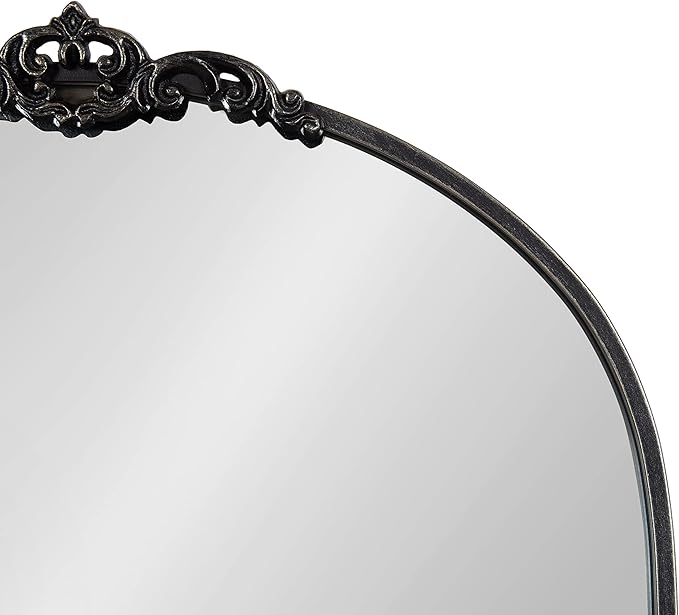Kate and Laurel Myrcelle Traditional Arched Mirror; 25 x 33; Black; Decorative - Image 6