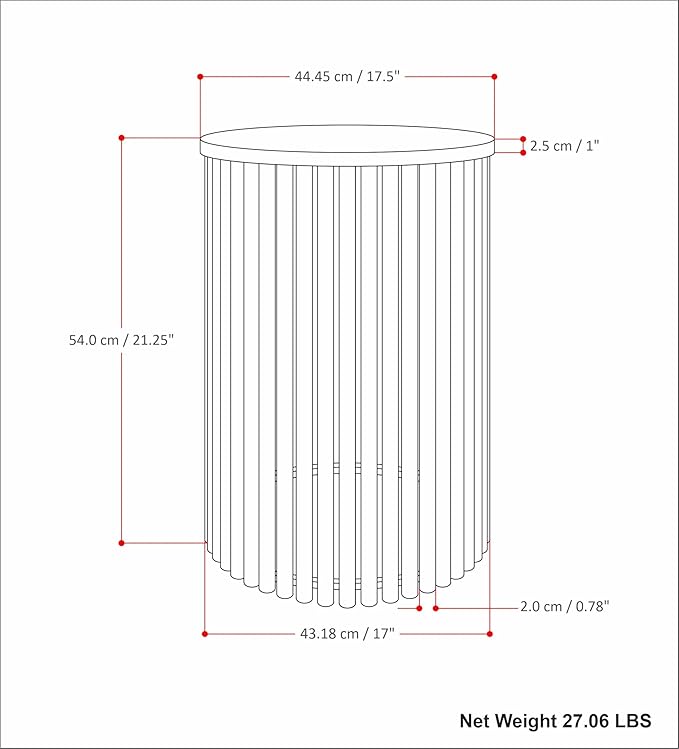 SIMPLIHOME Demy 18-inch Wide Metal Accent Table in White Marble/Black Metal - Image 3