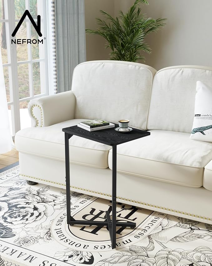 NEFROM C-Shaped End Table, Small Side Table - Image 4