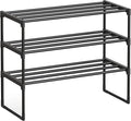 SONGMICS Shoe Rack, 3-Tier Shoe Organizer, Metal Storage Shelf, Upright or by SONGMICSbySONGMICSHOME