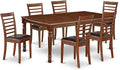 East West Furniture DOML7-MAH-LC 7 Piece Dining Room Table Set Consist of a by EastWestFurniture