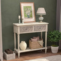 COSIEST Console Table with 2 Drawers, MDF Narrow Entryway Table with Storage by COSIEST