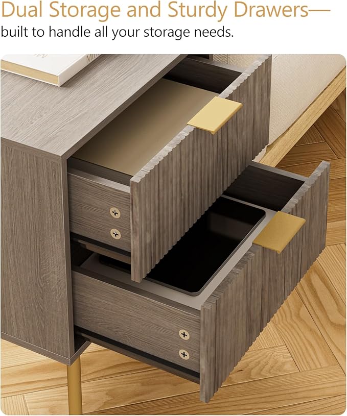 Masupu Night Stand, Mid-Century Modern Bedside Table - Image 3