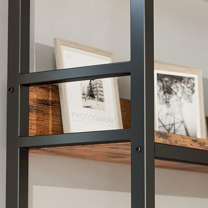 IRONCK Industrial Bookshelves 5 Tiers Corner Bookcases - Image 6