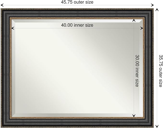 Amanti Art Black Bathroom Mirror - Image 4