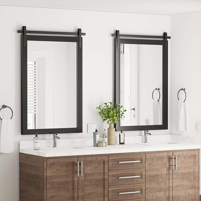 Black Farmhouse Mirror - Image 5