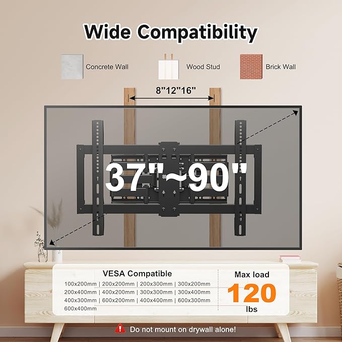 Ultra Slim Full Motion TV Wall Mount - Image 7