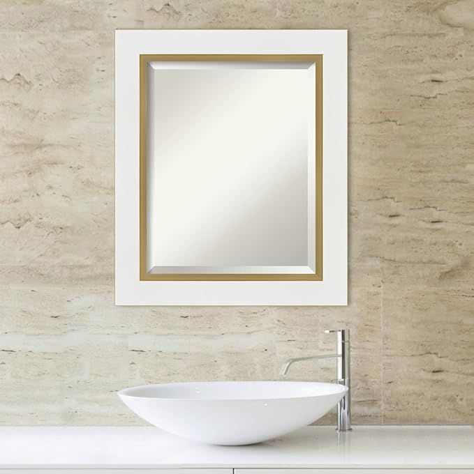 Amanti Art White Bathroom Mirror - Image 5