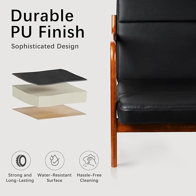 VECELO Mid-Century Modern Accent Chair - Image 4