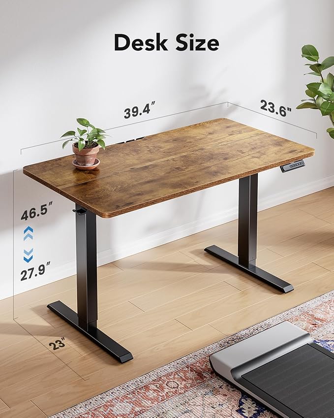 HUANUO 40" x 24" Electric Standing Desk Adjustable Height, 4 Memory Height - Image 3