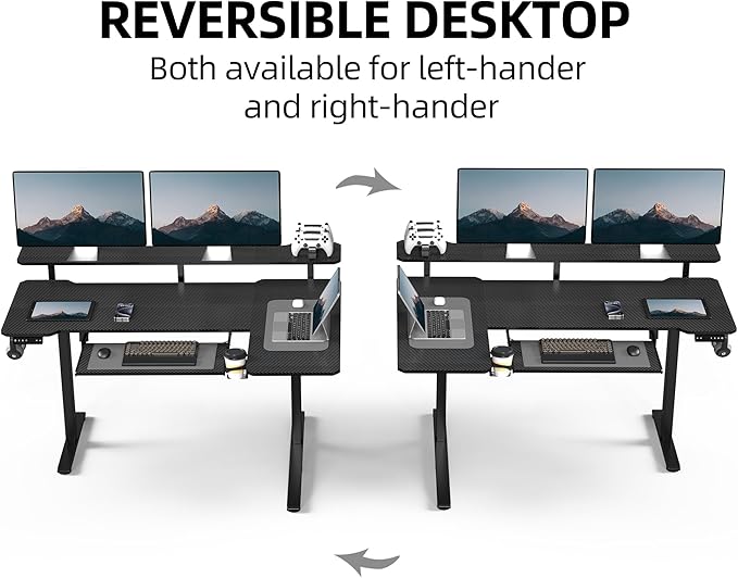 59 Inch L Shaped Standing Desk - Image 6