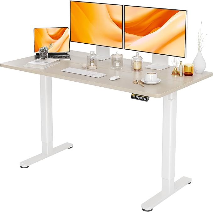 Claiks Electric Standing Desk, Adjustable Height Stand up Desk, 55x24 Inches by CLAIKS