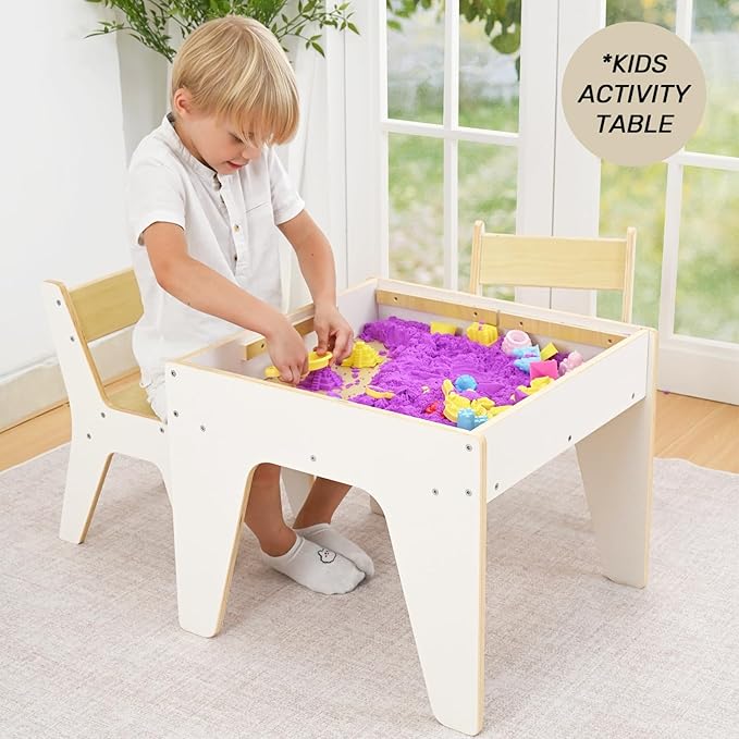 wingyz 4-in-1 Toddler Table and Chairs Set, Kids Play Tables - Image 9