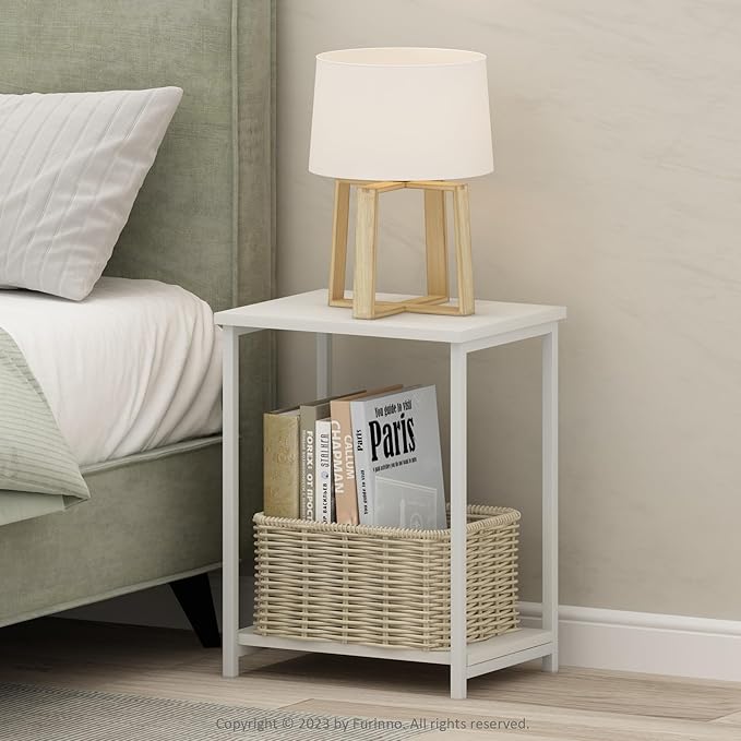 Furinno Simplistic Industrial Metal Frame End Table - Image 2