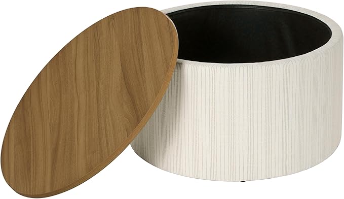 HomePop Modern Fabric Storage Ottoman - Image 4