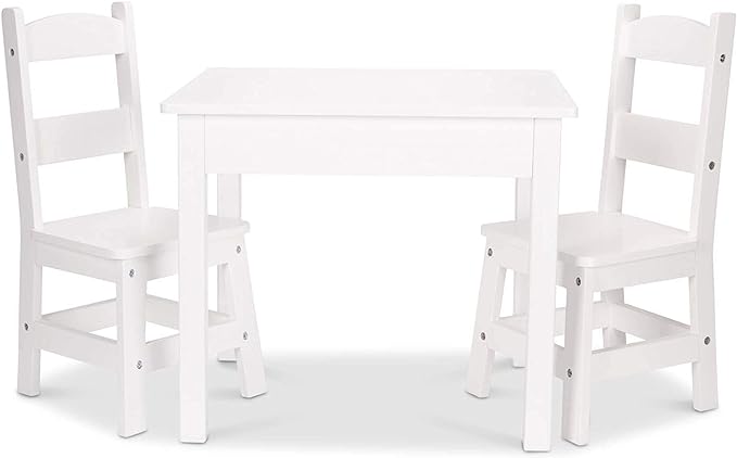 Melissa & Doug Wooden Kids Table & Chairs Set, Montessori, Homeschool Classroom by MelissaDoug