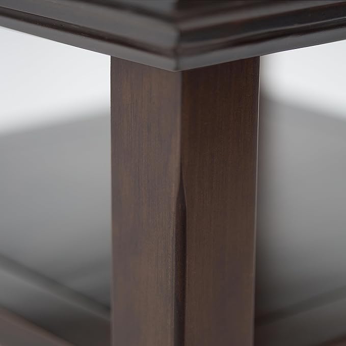 SIMPLIHOME Acadian 14-inch Wide Solid Wood Narrow End Table in Brunette Brown - Image 8