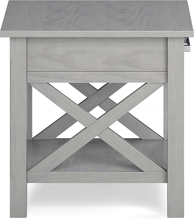 SIMPLIHOME Kitchener SOLID WOOD 21 Inch Wide Square Contemporary End Side Table - Image 7