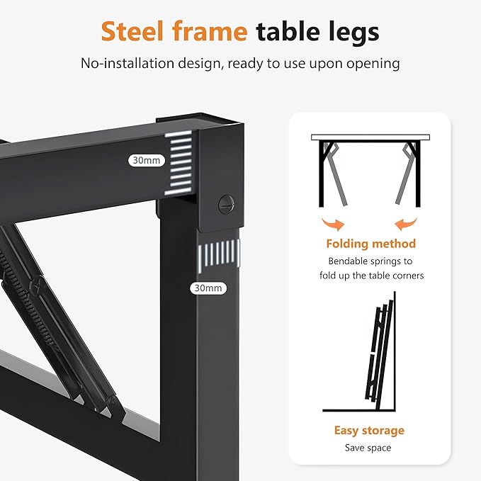 DlandHome Computer Desk Folding Table 39.4 inches Writing Desk - Image 6