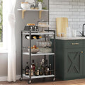 TUTOTAK Bar Cart, Home Bar Serving Cart, Small Wine Cart by WelcometotheTUTOTAKHome