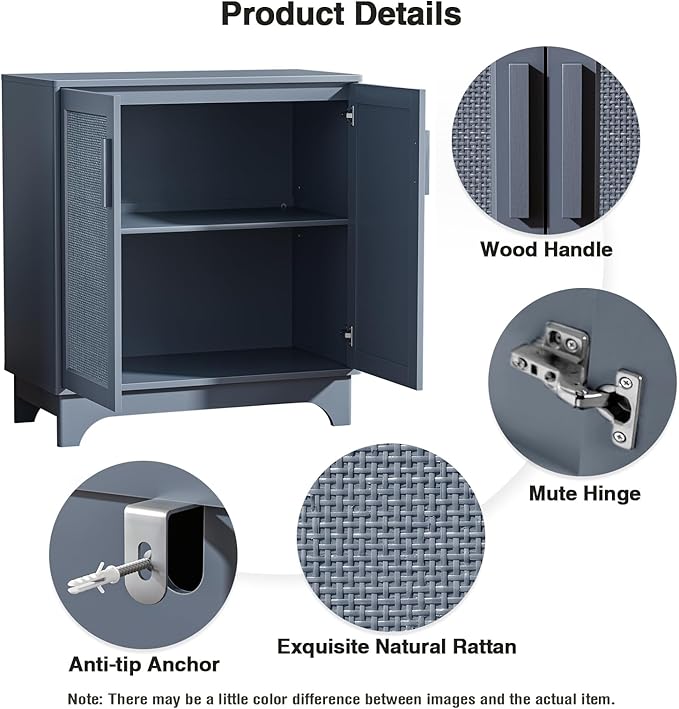 Rattan Cabinet, Sideboard Storage Cabinet - Image 8