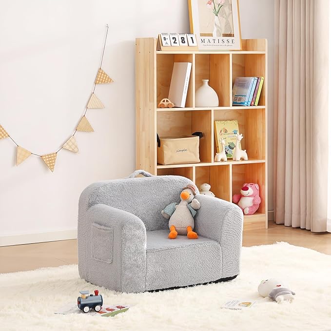 Toddler Chair Plush Kids Couch, Comfy Kids Sofa Toddler Lounger Chair - Image 8