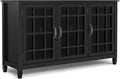 SIMPLIHOME Connaught Solid Wood 60 inch Wide Traditional Wide Storage Cabinet by SimpliHome