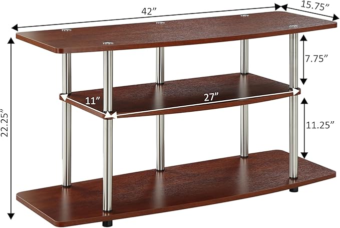 Convenience Concepts Designs2Go No Tools 3-Tier Wide Stand 42" Entertainment - Image 3