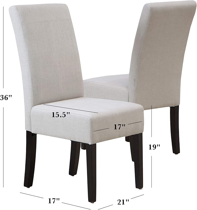 Christopher Knight Home Pertica Linen Dining Chairs, 2-Pcs Set - Image 3