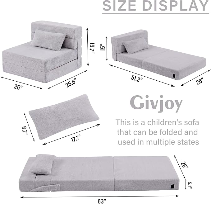 Folding Sofa Bed Floor Mattress - Image 3