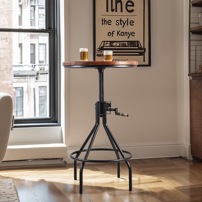 Diwhy Industrial Design Bar Table Height Adjustable - Image 7