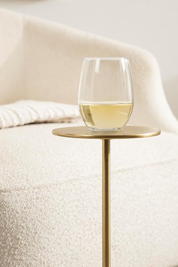 Kate and Laurel Hersi Decorative Modern Pedestal Drink Table; 7 x 7 x 20; Gold; - Image 5