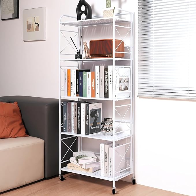 Foldable 4-Tier Metal Shelf - Image 5