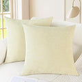 CaliTime Throw Pillow Covers Decorative 16 X 16 Inches Pack of 2 Cozy Chenille by CaliTime