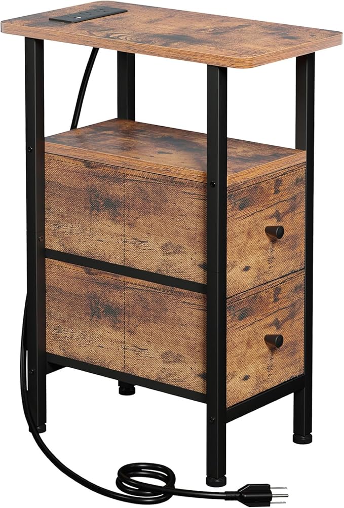Narrow End Table Living Room by LOAKEKEL