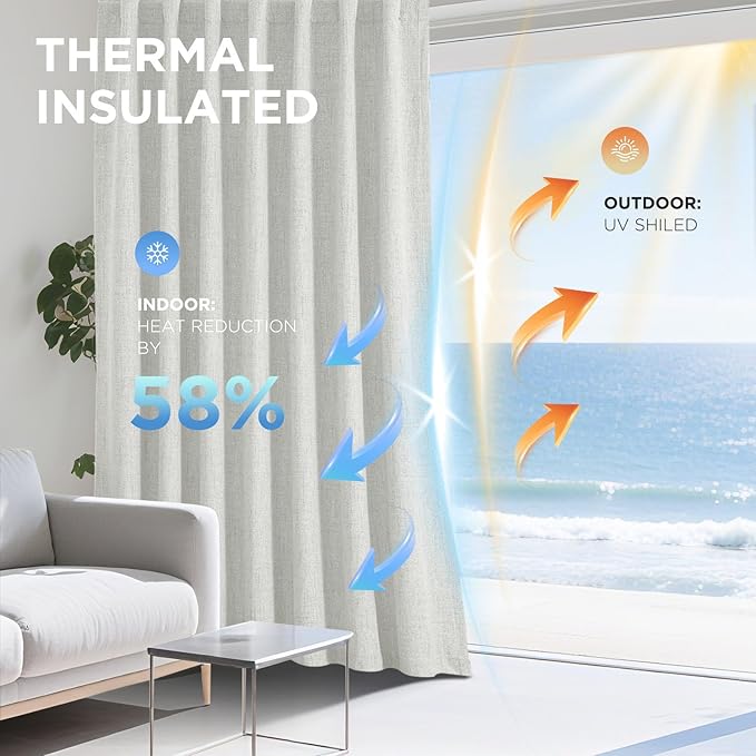 Joydeco 100% Blackout Curtains for Bedroom - Image 4