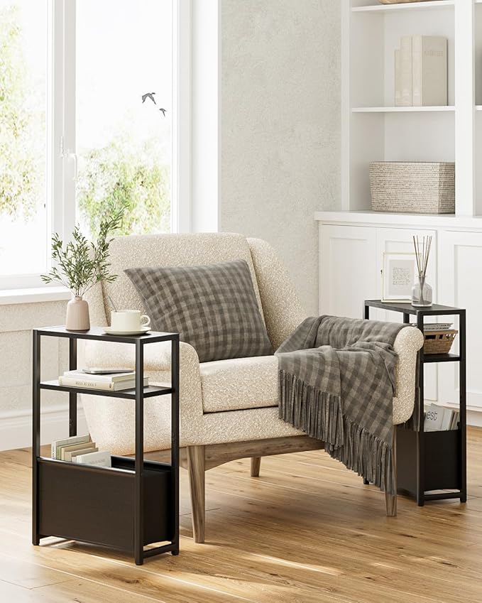 Narrow Side Table End Table, 3-Tier Side Table - Image 7
