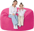 4FT Bean Bag Chair with Ultra Soft Velvet Cover Bean Bag Sofa with Memory Foam by Unknown