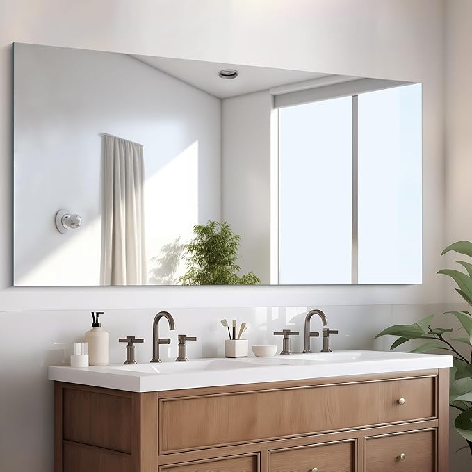 Frameless Mirror, 30x60 Inch Large Bathroom Mirrors by CILIBER