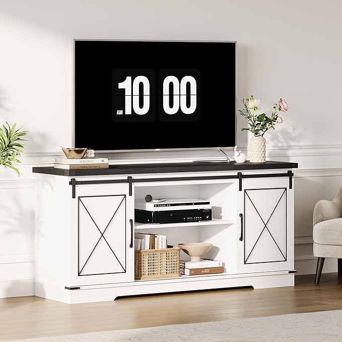 IDEALHOUSE Farmhouse TV Stand and Entertainment Center - Image 6