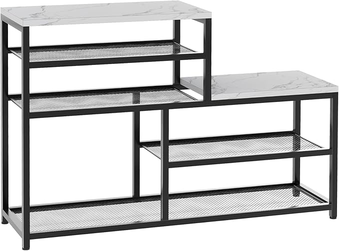 Shoe Rack Bench for Entryway, Free Standing Shoe Storage Organizer for Front by Katrawu