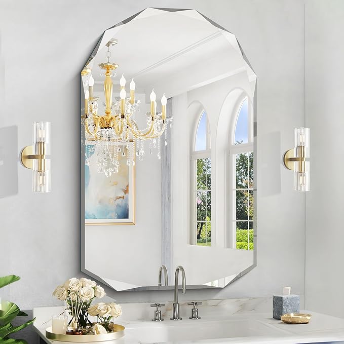 KOCUUY 30"x48" Frameless Mirror, Arched Shape - Image 4