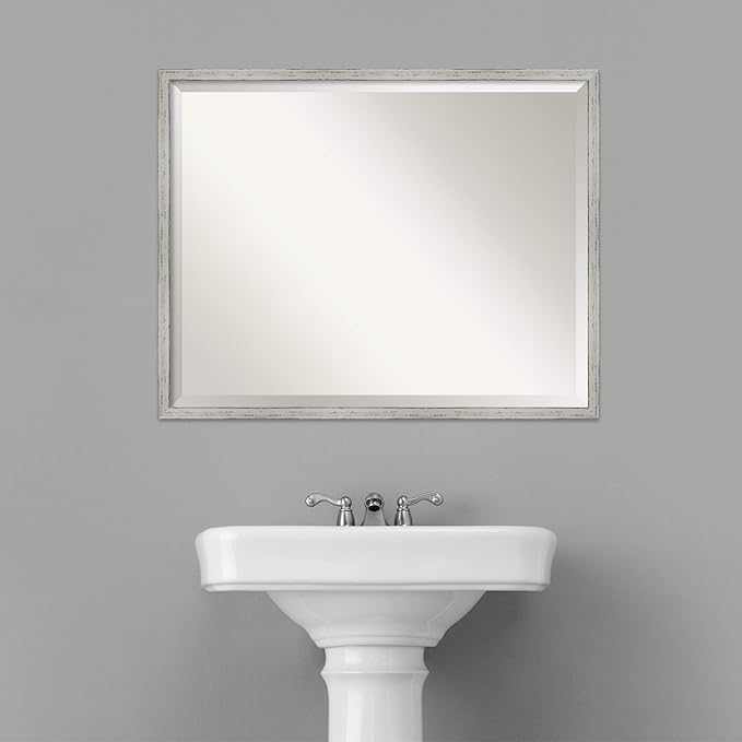 Amanti Art White Bathroom Mirror - Image 6