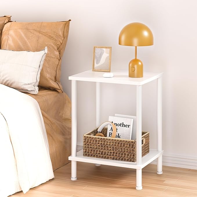 End Table, Small Side Table, 2-Tier Nightstand - Image 4