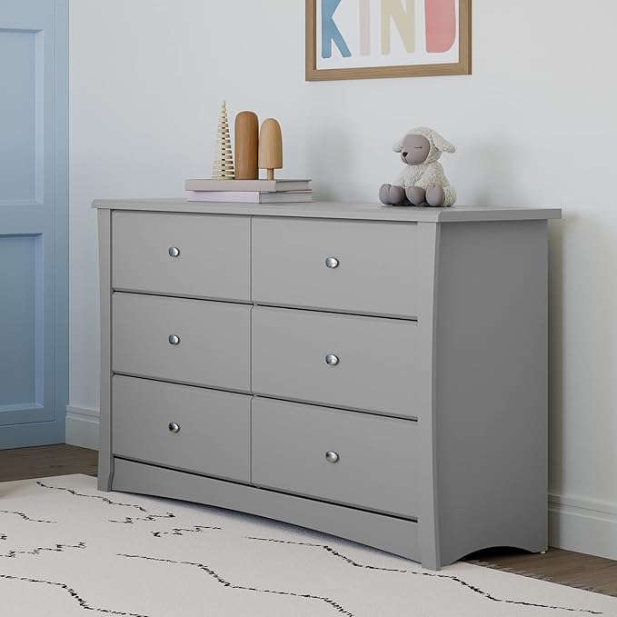 Storkcraft Crescent 6 Drawer Double Dresser – GREENGUARD Gold Certified - Image 2