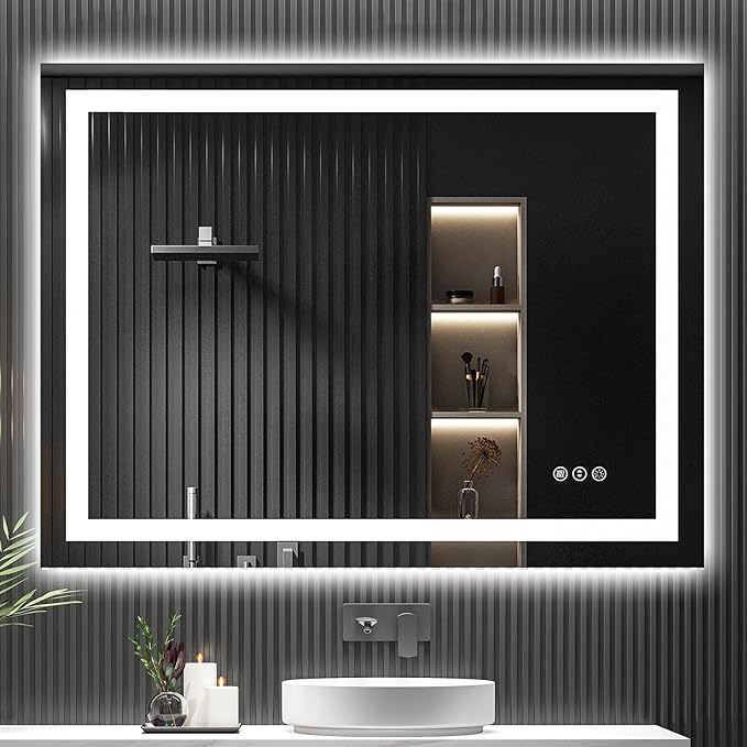 48x36 Inch LED Bathroom Mirror by YEELAIT
