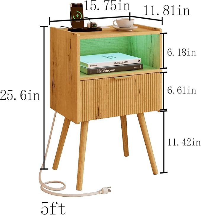 Nightstand, Modern Side Table - Image 2
