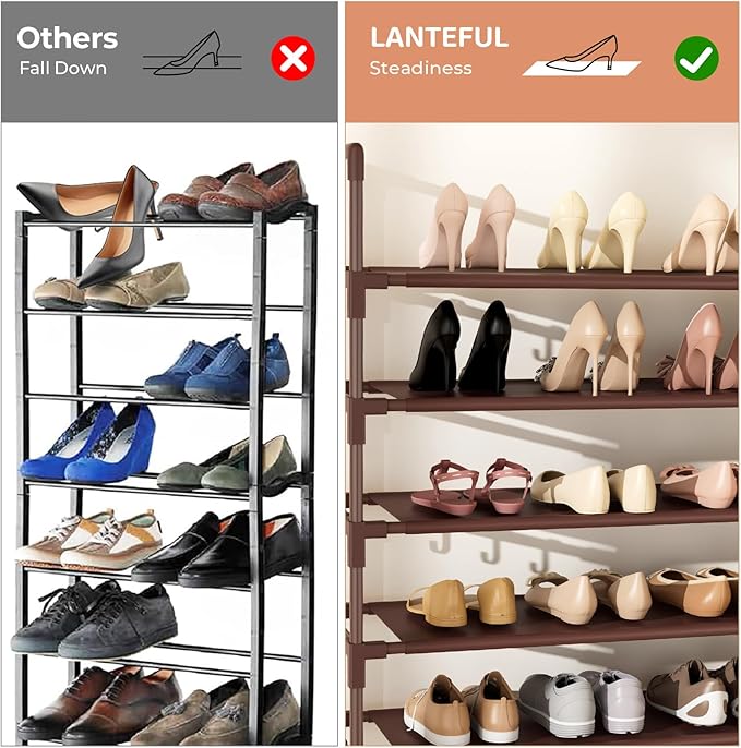 Tall Shoe Rack 10 Tier Shoe Organizer Large Shoe Shelf - Image 6