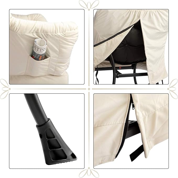 HollyHOME Fabric Lazy Chair - Image 6