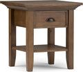SIMPLIHOME Redmond SOLID WOOD 19 inch Wide Square Transitional End Side Table by SimpliHome